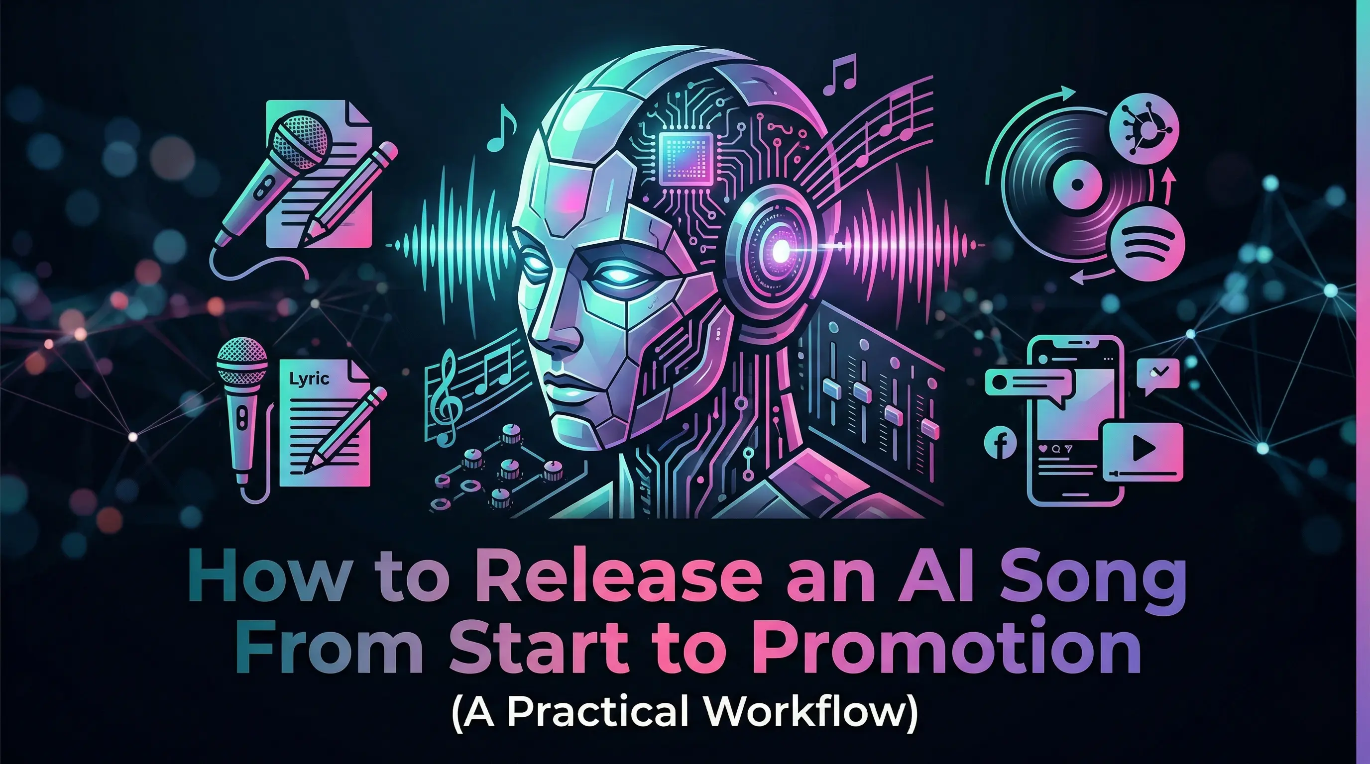 Thumbnail for the AI song release workflow guide.